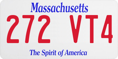 MA license plate 272VT4