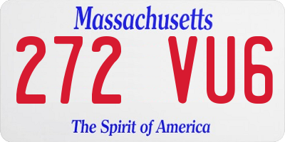 MA license plate 272VU6