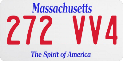 MA license plate 272VV4