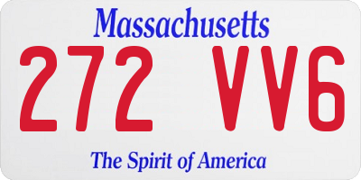 MA license plate 272VV6