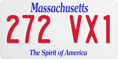 MA license plate 272VX1