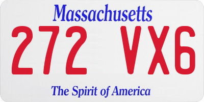MA license plate 272VX6