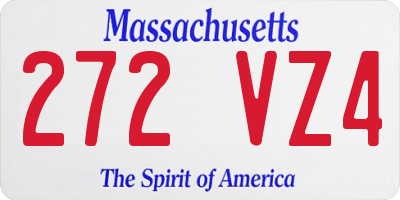 MA license plate 272VZ4