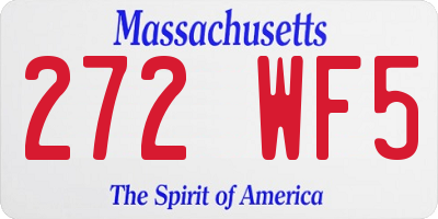 MA license plate 272WF5