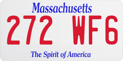 MA license plate 272WF6