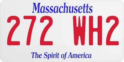 MA license plate 272WH2