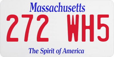 MA license plate 272WH5