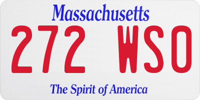 MA license plate 272WS0