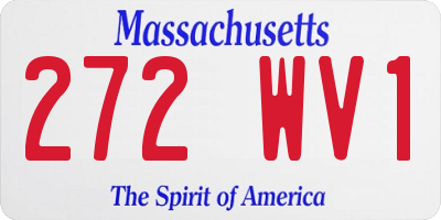 MA license plate 272WV1