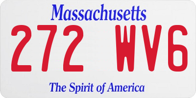 MA license plate 272WV6