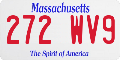MA license plate 272WV9