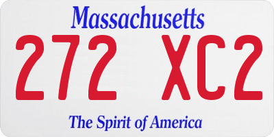 MA license plate 272XC2