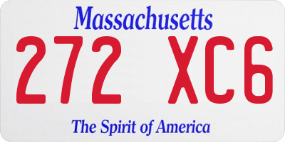MA license plate 272XC6