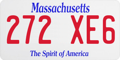 MA license plate 272XE6