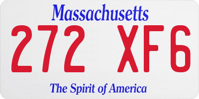 MA license plate 272XF6