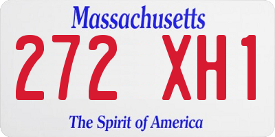MA license plate 272XH1