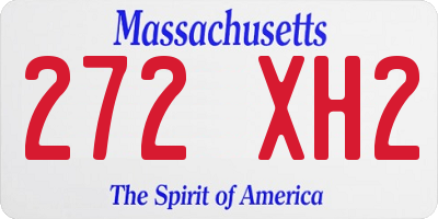 MA license plate 272XH2