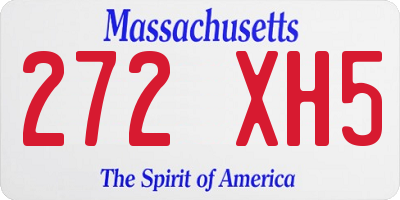MA license plate 272XH5