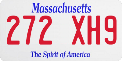 MA license plate 272XH9