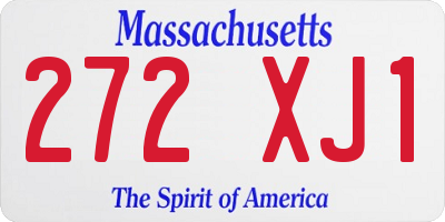 MA license plate 272XJ1