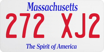 MA license plate 272XJ2