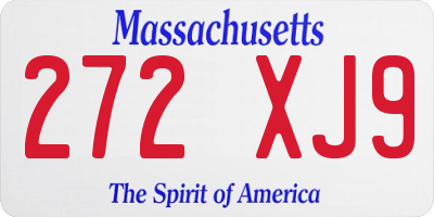 MA license plate 272XJ9