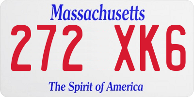MA license plate 272XK6