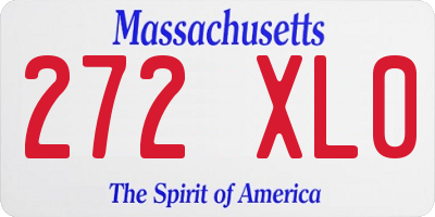 MA license plate 272XL0