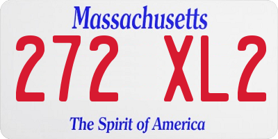 MA license plate 272XL2