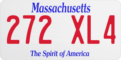 MA license plate 272XL4