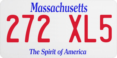 MA license plate 272XL5