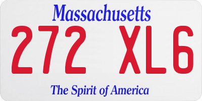 MA license plate 272XL6