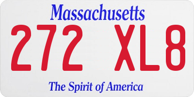 MA license plate 272XL8
