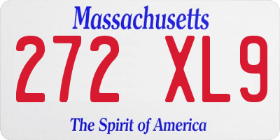 MA license plate 272XL9