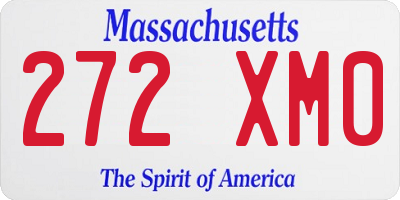 MA license plate 272XM0