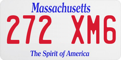 MA license plate 272XM6