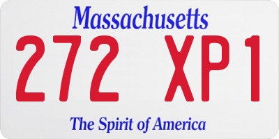 MA license plate 272XP1