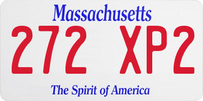 MA license plate 272XP2