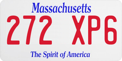 MA license plate 272XP6