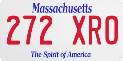 MA license plate 272XR0