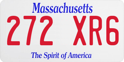 MA license plate 272XR6