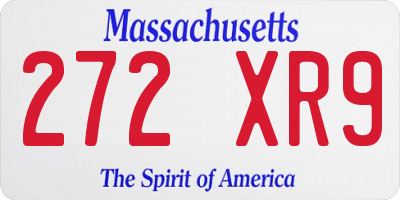 MA license plate 272XR9