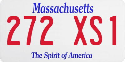 MA license plate 272XS1