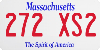 MA license plate 272XS2