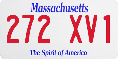 MA license plate 272XV1