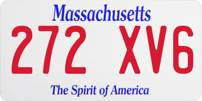 MA license plate 272XV6