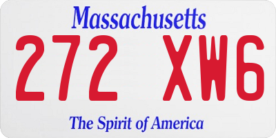 MA license plate 272XW6