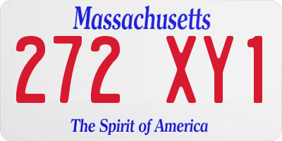 MA license plate 272XY1
