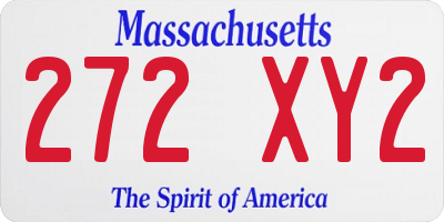 MA license plate 272XY2
