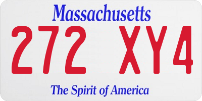 MA license plate 272XY4
